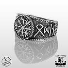 Northern Viking Jewelry Rune Vegvisir ring NVJ-H-SO011-190