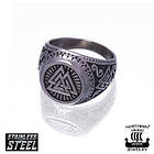 Northern Viking Jewelry Shield Valknut ring NVJSO024-215