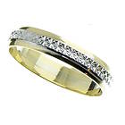 Diamant-cut ring 14k guld 4mm 2VTL/19