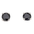 Silver Bar zirkonörhängen 6 mm svart 3460