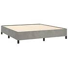 vidaXL Ramsäng med madrass ljusgrå 180x200 cm sammet 3129405