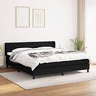 vidaXL Ramsäng med madrass svart 160x200 cm tyg 3129963