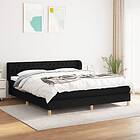 vidaXL Ramsäng med madrass svart 180x200 cm tyg 3127063