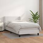 vidaXL Ramsäng med madrass vit 80x200 cm konstläder 3127158
