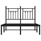 vidaXL Bed Frame med huvudgavel metall svart 120x200 cm 353535