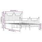 vidaXL Bed Frame med huvudgavel och fotgavel svart metall 120x200 cm 353553