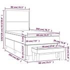 vidaXL Ramsäng med madrass mörkgrå 80x200 cm tyg 3137030