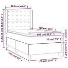 vidaXL Ramsäng med madrass mörkblå 100x200 cm sammet 3132907