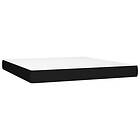 vidaXL Ramsäng med madrass & LED svart 160x200 cm tyg 3133007