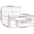 vidaXL Ramsäng med madrass svart 180x200 cm tyg 3136935