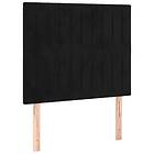 vidaXL Ramsäng med madrass svart 80x200 cm sammet 3137931