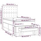 vidaXL Ramsäng med madrass ljusgrå 90x200 cm tyg 3136885