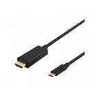 Deltaco USB-C till HDMI Kabel 4k 60Hz Svart 1m