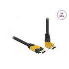 DeLock High Speed HDMI-kabel 2.1 Uppåtvinklad Svart 3m