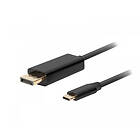Lanberg USB-C till DisplayPort Kabel 4k 60Hz Svart 1,8m