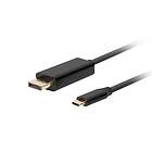 Lanberg USB-C till DisplayPort Kabel 4k 60Hz Svart 1m