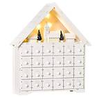 Homcom 24 Drawer Wooden Christmas Advent Calendar Wooden Light Up Holiday