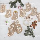 Ginger Ray DIY Jute Julkalender - Julstrumpor