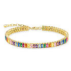 Thomas Sabo Rainbow Heritage Tennis bracelet colourful stones gold armband A2030-996-7-L19V