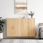 vidaXL Väggskåp 2 st sonoma-ek 69.5x34x90 cm 3195606