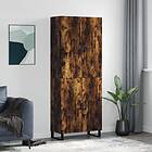 vidaXL Högskåp rökfärgad ek 69.5x34x180 cm konstruerat trä 3195704