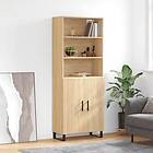 vidaXL Högskåp sonoma-ek 69.5x34x180 cm konstruerat trä 3189280