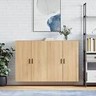 vidaXL Väggskåp 2 st sonoma-ek 69.5x34x90 cm 3195638