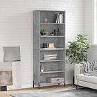 vidaXL Högskåp betonggrå 69.5x32.5x180 cm konstruerat trä 3189585