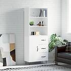 vidaXL Högskåp vit 69,5x34x180 cm konstruerat trä 3189437