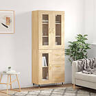 vidaXL Högskåp sonoma-ek 69.5x34x180 cm konstruerat trä 3198580
