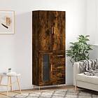 vidaXL Högskåp rökfärgad ek 69.5x34x180 cm konstruerat trä 3195952