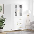 vidaXL Högskåp vit 69.5x34x180 cm konstruerat trä 3198449