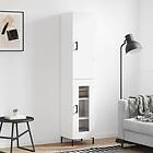 vidaXL Högskåp vit 34,5x34x180 cm konstruerat trä 3199041