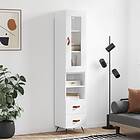 vidaXL Högskåp vit 34.5x34x180 cm konstruerat trä 3199273