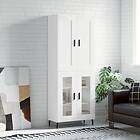 vidaXL Högskåp vit 69,5x34x180 cm konstruerat trä 3199633