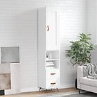 vidaXL Högskåp vit 34,5x34x180 cm konstruerat trä 3200233