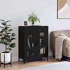 vidaXL Skåp svart 69.5x34x90 cm konstruerat trä 827789