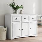 vidaXL Skänk BODO vit 115x43x79,5 cm massiv furu 355065