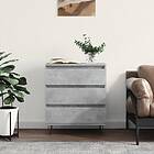 vidaXL Byrå betonggrå 60x35x70 cm konstruerat trä 827184