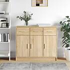 vidaXL Skänk sonoma-ek 91x28x75 cm konstruerat trä 823011