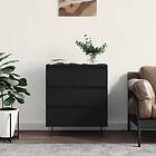 vidaXL Byrå svart 60x35x70 cm konstruerat trä 827181