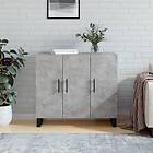 vidaXL Byrå betonggrå 90x34x80 cm konstruerat trä 828136