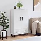 vidaXL Högskåp vit högglans 69,5x31x115 cm konstruerat trä 828262