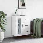 vidaXL Skänk vit högglans 69,5x34x90 cm konstruerat trä 828038