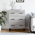 vidaXL Skänk grå sonoma 69,5x34x90 cm konstruerat trä 827882