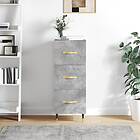 vidaXL Skåp betonggrå 34,5x34x90 cm konstruerat trä 828584