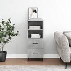 vidaXL Skåp betonggrå 34.5x34x90 cm konstruerat trä 828688