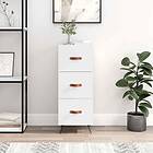 vidaXL Skåp vit högglans 34.5x34x90 cm konstruerat trä 828574