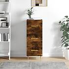 vidaXL Skänk rökfärgad ek 34,5x34x90 cm konstruerat trä 828593