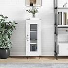 vidaXL Skänk vit 34,5x34x90 cm konstruerat trä 828788